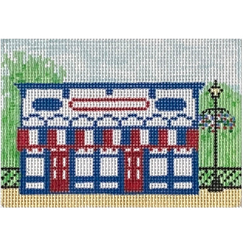 Popcorn Shop Summer Painted Canvas Blue Ridge Stitchery - 1