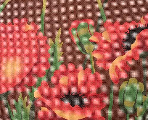 Poppy Fields Painted Canvas Lee's Needle Art Inc. - 1