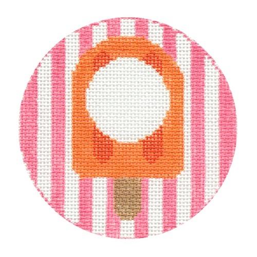 Popsicle Monogram Round Painted Canvas Rachel Donley