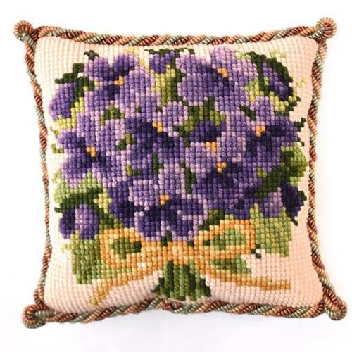 Posy of Violets Needlepoint Kit Kits Elizabeth Bradley Design