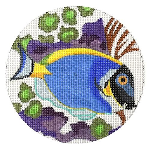 Powder Blue Tang Fish Painted Canvas Melissa Prince Designs - 1