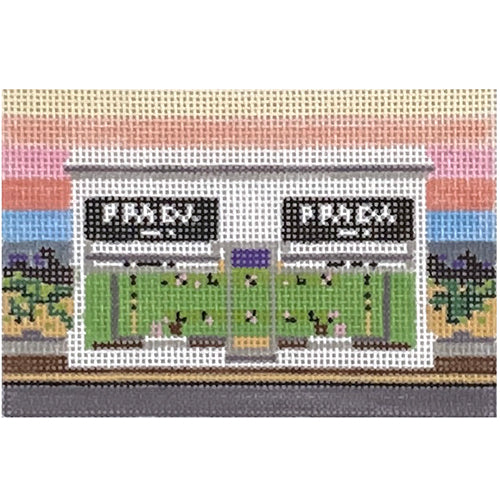 Prada Marfa Painted Canvas Wipstitch Needleworks - 1