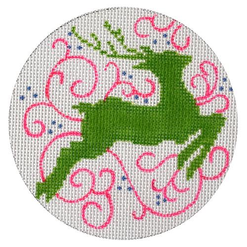 Preppy Reindeer Painted Canvas Vallerie Needlepoint Gallery - 1