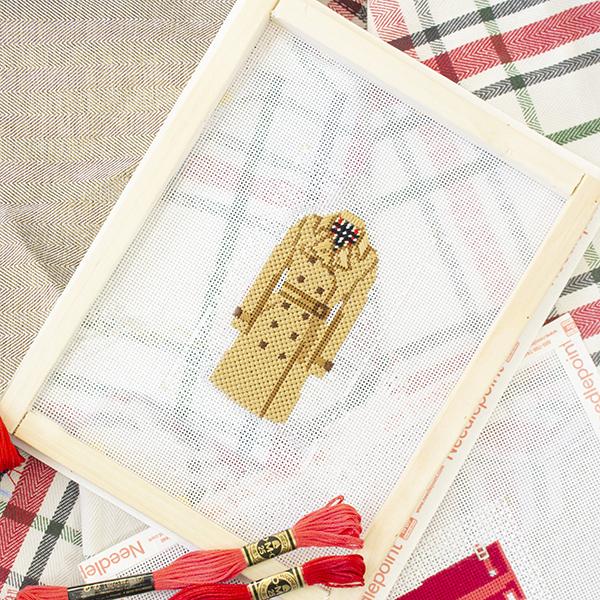Preppy Trench Coat Kit Kits Needlepoint To Go