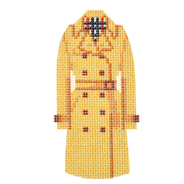 Preppy Trench Coat Kit Kits Needlepoint To Go 