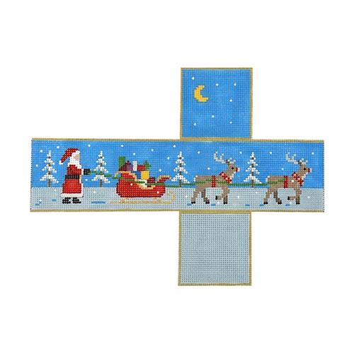 Present Delivery Cube Painted Canvas Susan Roberts Needlepoint Designs Inc. - 1