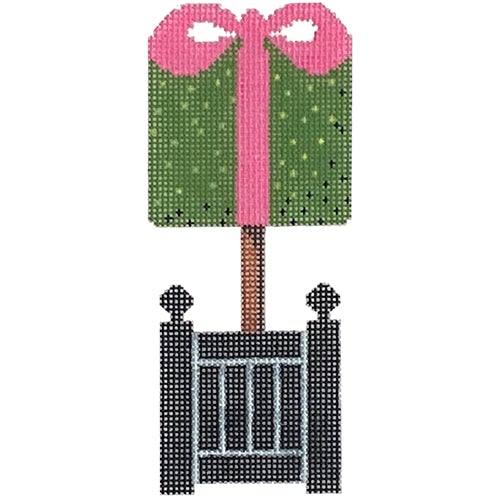Present Topiary Painted Canvas Rachel Donley
