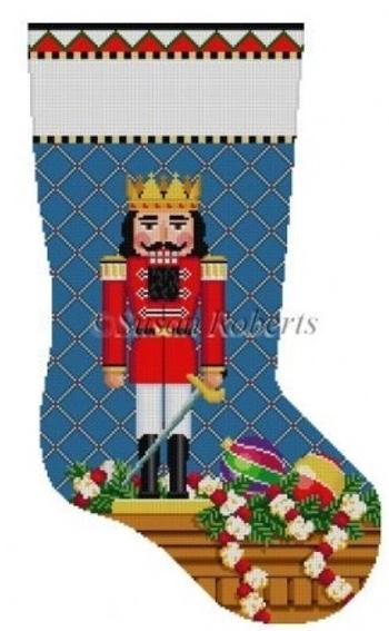 Prince Nutcracker Stocking Painted Canvas Susan Roberts Needlepoint Designs, Inc. - 1