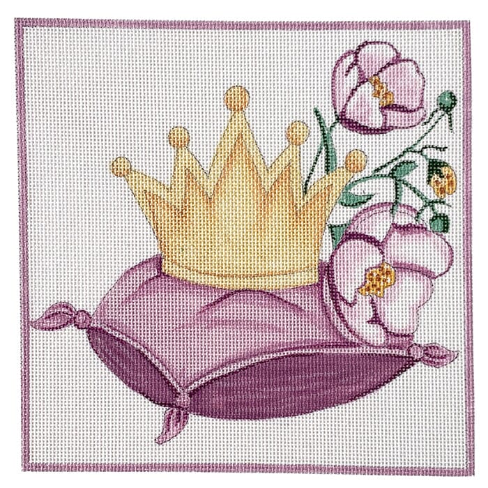 Princess Crown Toothfairy Pillow Painted Canvas Alice Peterson Company - 1