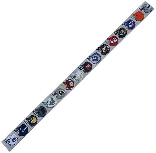 Pro Football Teams Helmets Belt Painted Canvas Voila!