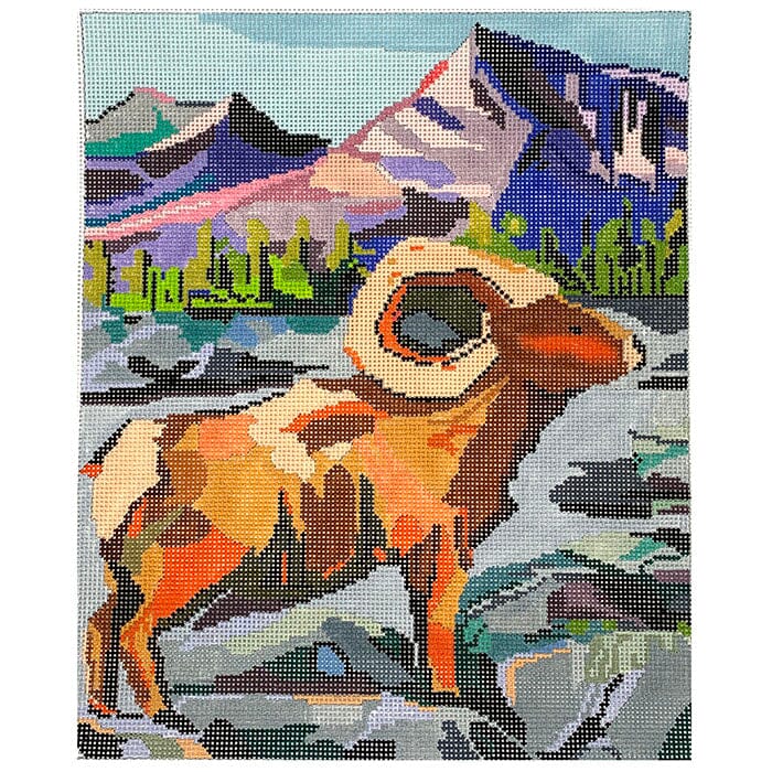 Proud Ram Painted Canvas Cooper Oaks Design