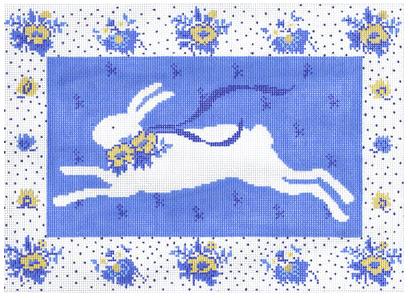 Provence Rabbit Painted Canvas Cooper Oaks Design