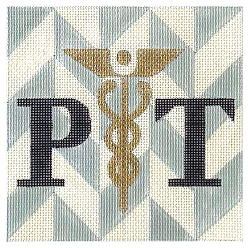 PT Physical Therapist Square Painted Canvas Melissa Prince Designs - 1