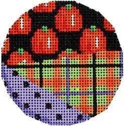 Pumpkin Patch Round Painted Canvas Associated Talents - 1