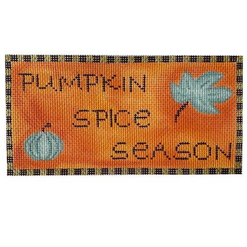Pumpkin Spice Season Sign Painted Canvas Vallerie Needlepoint Gallery - 1