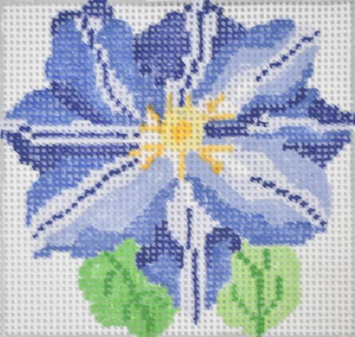 Purple Clematis Painted Canvas Jean Smith - 1