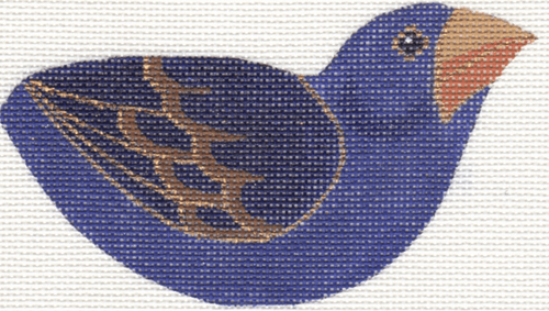 Purple Finch Painted Canvas Labors of Love Needlepoint - 1