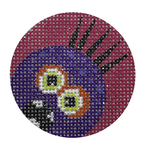 Purple Monster Painted Canvas Funda Scully - 1