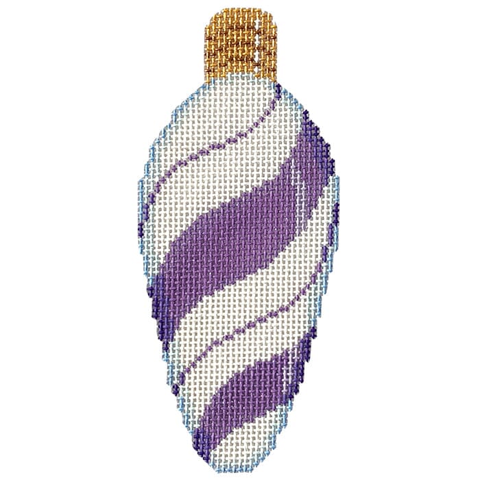 Purple Peppermint Swirl Light Bulb Painted Canvas Associated Talents