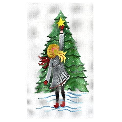 Put Star on Tree Painted Canvas Patti Mann - 1