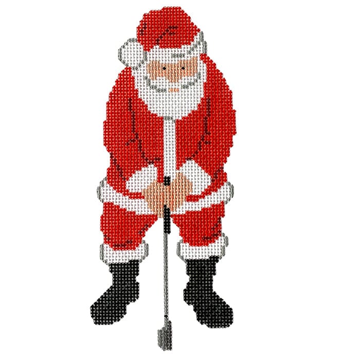Putting Santa 18 Painted Canvas The Salty Stitcher - 1