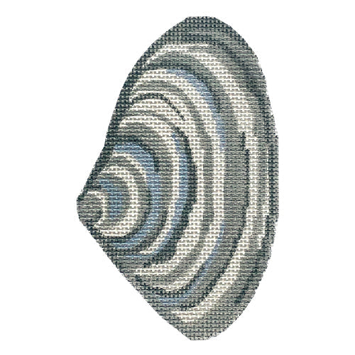 Quahog Shell Low Tide Painted Canvas The Plum Stitchery - 1