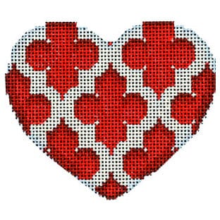 Quatrefoil Heart/Red Painted Canvas Associated Talents - 1