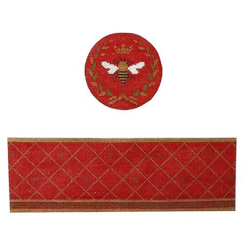 Queen Bee Red Painted Canvas Funda Scully - 1