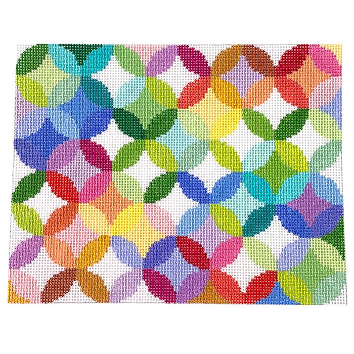Quilt Rings Clutch Painted Canvas Elizabeth Crane Swartz Designs - 1