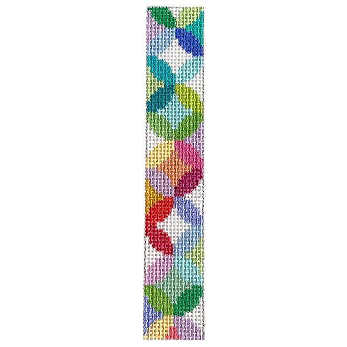 Quilt Rings Key Fob Painted Canvas Elizabeth Crane Swartz Designs - 1
