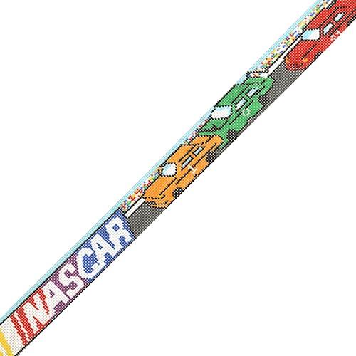 Race Car Track Scene Belt Painted Canvas The Meredith Collection - 1