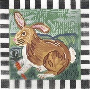 Rachel Rabbit Painted Canvas Cooper Oaks Design