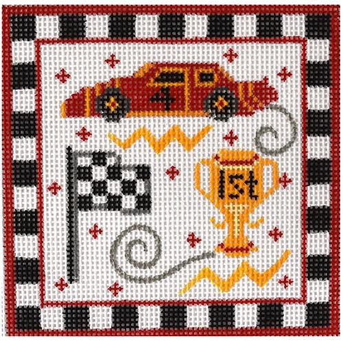 Racing Square Painted Canvas Danji Designs