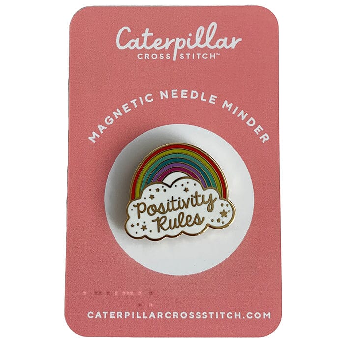 Rainbow Enamel Needleminder Accessories Caterpillar Cross - 1