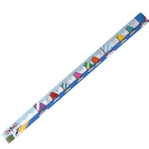Rainbow Fleet Belt Painted Canvas Silver Needle - 1