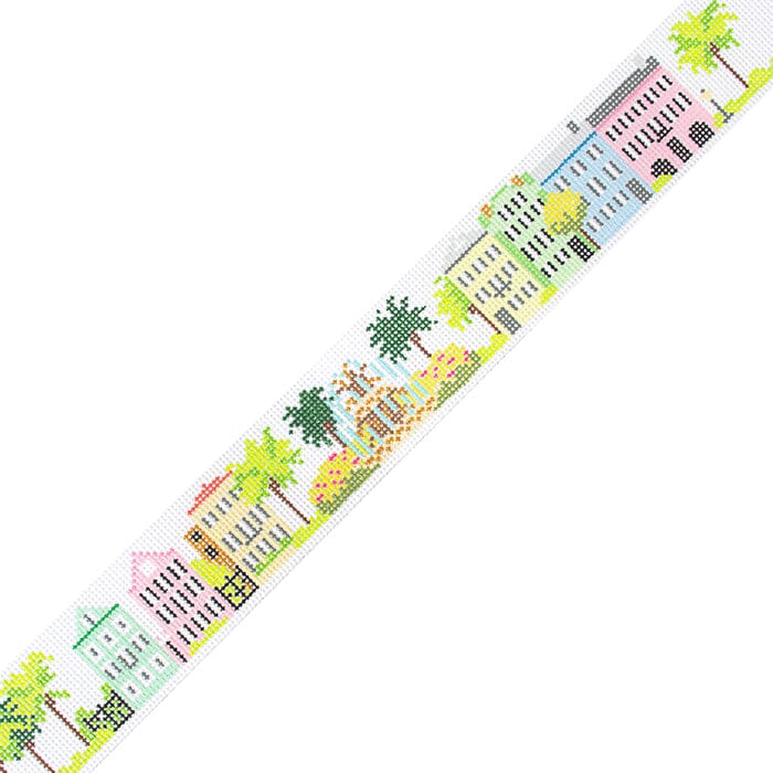 Rainbow Row Belt Painted Canvas Kirk & Bradley - 1