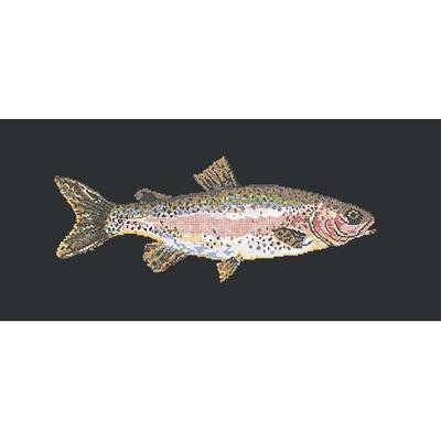 Rainbow Trout Needlepoint Kit Kits Elizabeth Bradley Design Black 