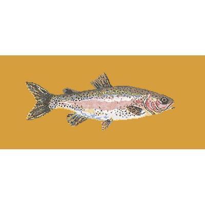 Rainbow Trout Needlepoint Kit Kits Elizabeth Bradley Design Yellow