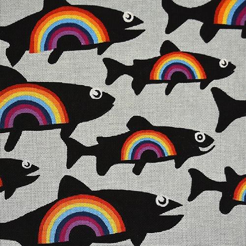 Rainbow Trout Painted Canvas Walkers Wholesale - 1
