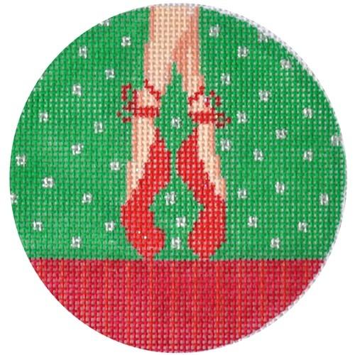 Red Ballet Shoes Painted Canvas The Meredith Collection - 1