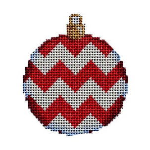 Red Chevron Mini Ball Painted Canvas Associated Talents - 1