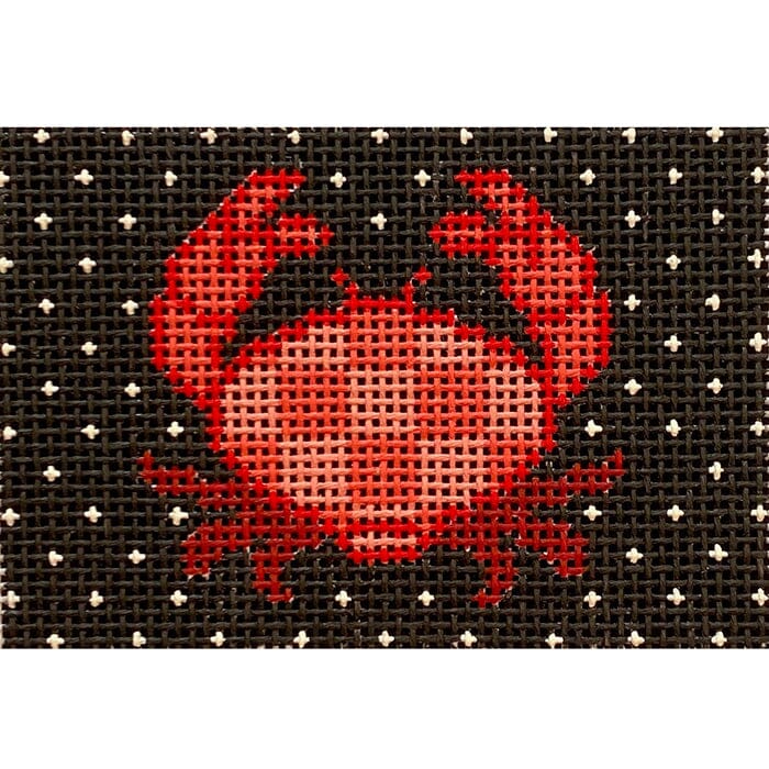 Red Crab Insert Painted Canvas Two Sisters Needlepoint 