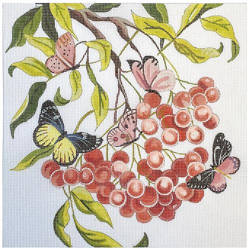 Red Currant Branch Painted Canvas Colors of Praise - 1