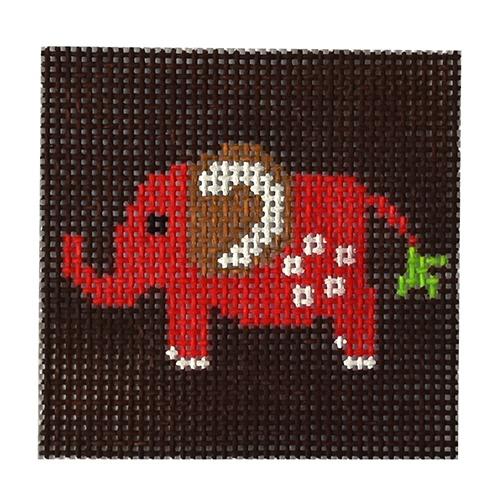 Red Elephant Painted Canvas Birds of a Feather - 1