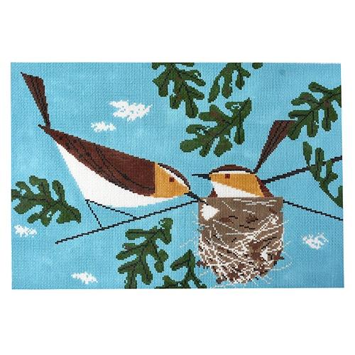 Red Eyed Vireo Painted Canvas Charley Harper