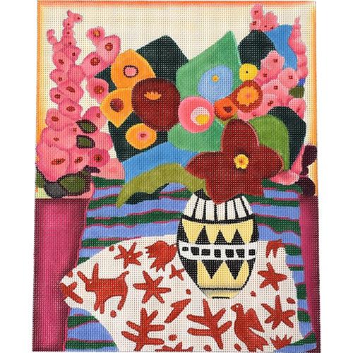 Red Flower Bouquet Painted Canvas Melissa Shirley Designs - 1