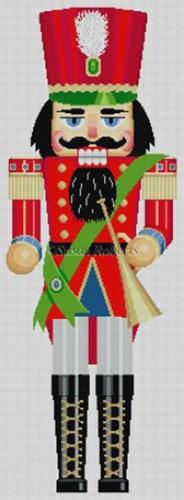 Red Horn Player Painted Canvas Susan Roberts Needlepoint Designs, Inc. - 1