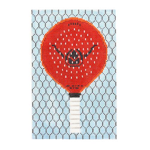 Red Paddle Racket Painted Canvas PIP & Roo