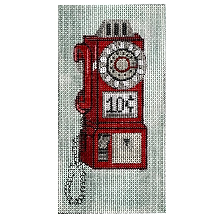 Red Phone Painted Canvas Alice Peterson Company - 1