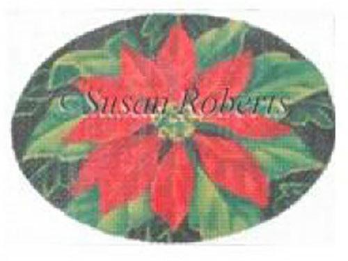 Red Poinsettia Painted Canvas Susan Roberts Needlepoint Designs, Inc. - 1